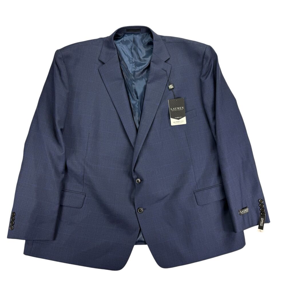 Lauren Ralph Lauren Mens UltraFlex Lattimore Classic Fit Suit Jacket Navy 58R